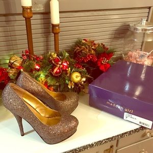 Madden Girl Caity Glit heels.